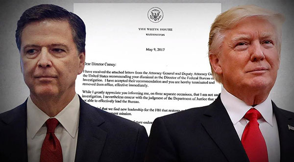 Trump ’Did Not Fire’ James Comey Due to ’Phony Russia Investigation’